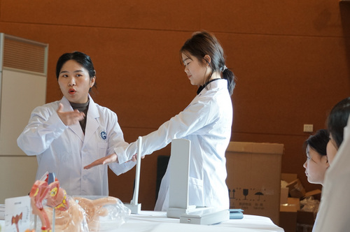 仲景国医学院的中专学校拔河比赛